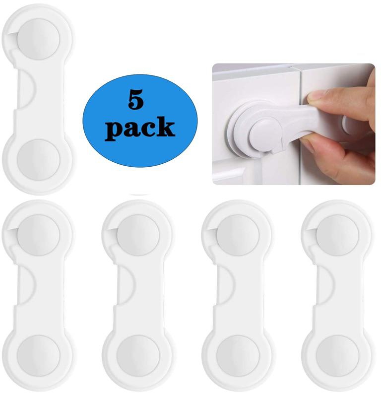 5Pcs Baby's Safety Locks Plastic With Strong Adhesive Locks