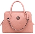 Zeneve London 63S83 Cross Motif Satchel Bag for Women - Pink