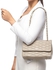 DKNY R1614006-233 Gansevoort Quilted Flap Crossbody Bag for Women - Leather, Soft Desert