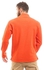 Andora Upper Zipper Full Sleeves Plain Sweatshirt - Orange