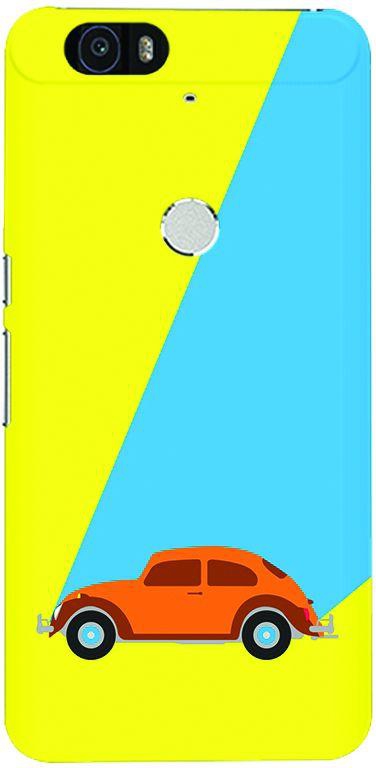 Stylizedd Google Nexus 6P Slim Snap Case Cover Matte Finish - Retro Bug Yellow