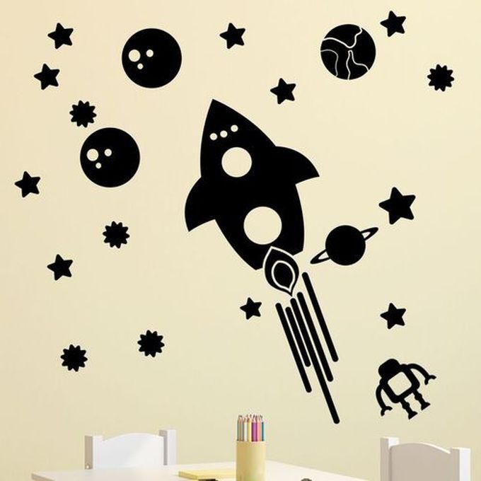 Decorative Sticker - Rocket And Its Galaxies
