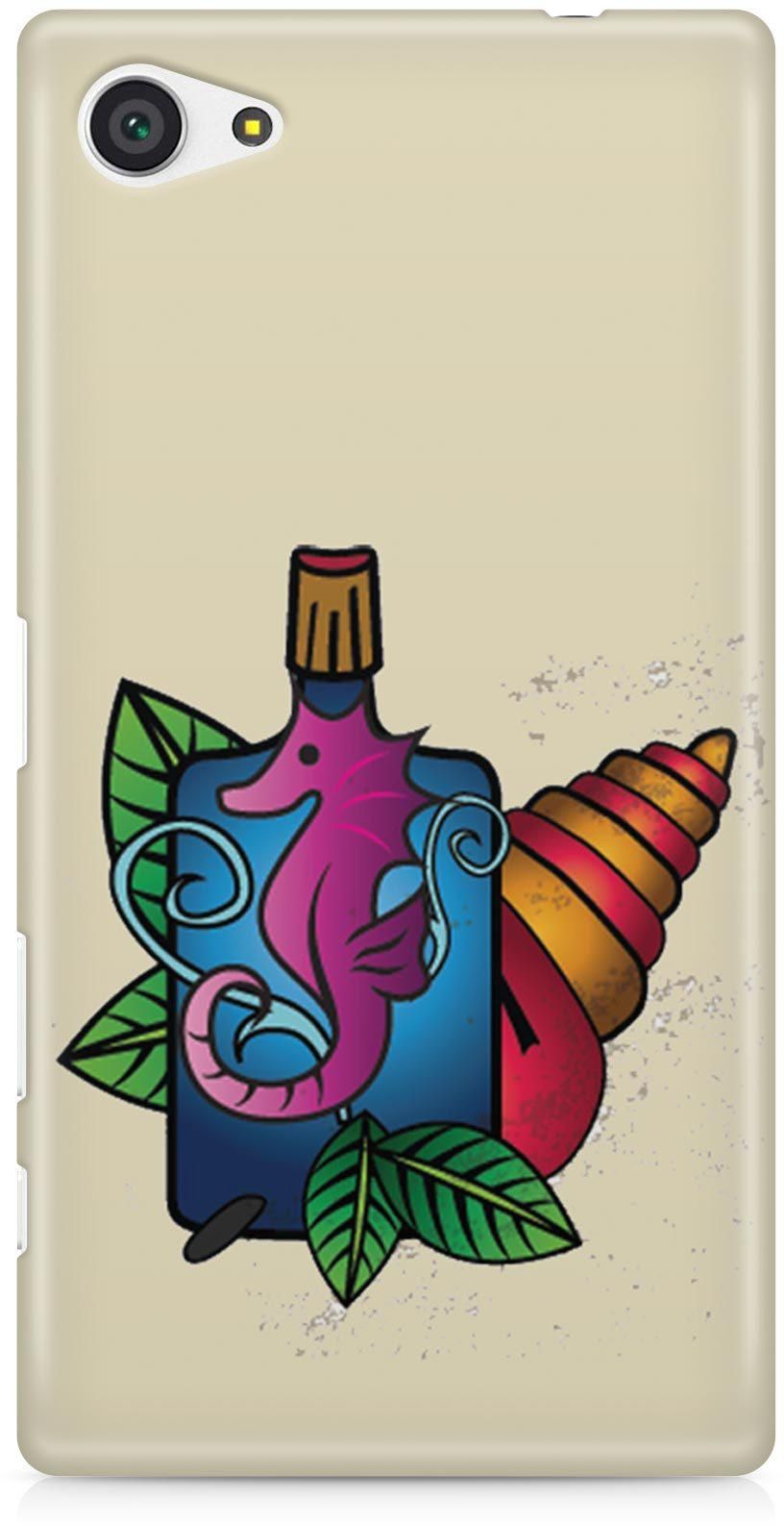 Sea Lion Blue Bottle Sea Shell Seafish Phone Case Cover for Sony Z5 Mini