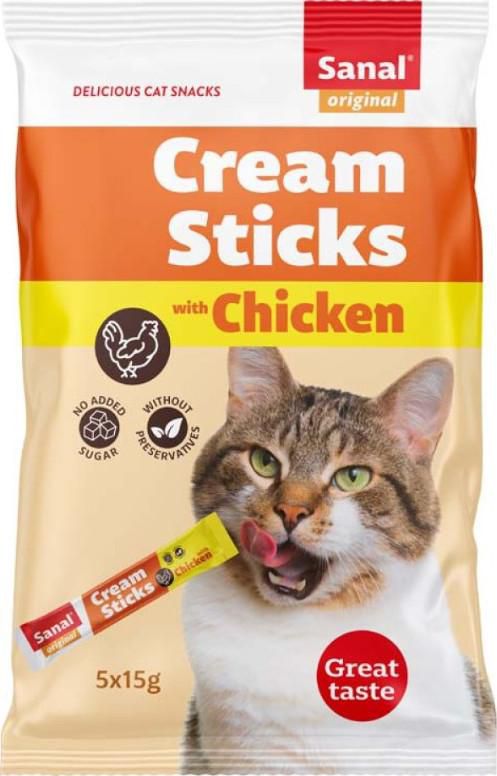 SANAL CAT Cream Sticks With Chicken 75g