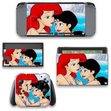 Printed Nintendo Switch Sticker Animation Ariel And Melody From The Little Mermaid By Disney
