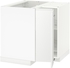 METOD Corner base cabinet with carousel - white/Voxtorp matt white 88x88 cm