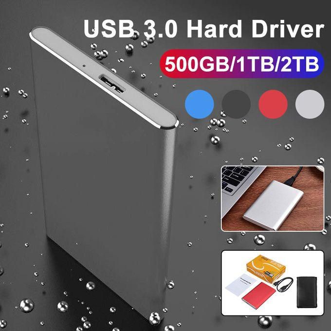 1TB/2TB Portable External Hard Drive USB 3.0 HDD Storage Compatible Harddisk White USB3.0 Cable+ Storage Bag White 1TB