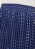 Pleated Foil Spot Print Midi Skirt