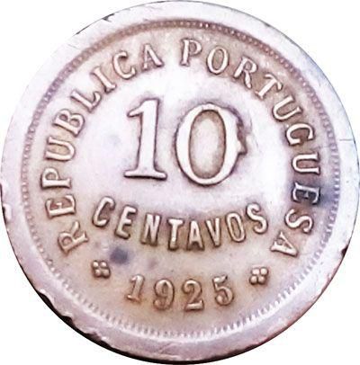 10 سنتافوس دولة البرتغال سنة 1925