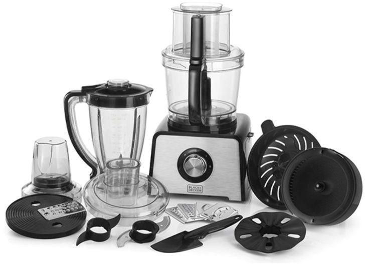 Food Processor With Grinder and Juicer 800W FX810-B5 Clear/Silver/Black