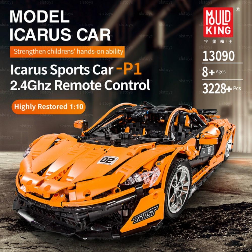 Mould King 13090 P1 Racing Car Remote Control RC Icarus Sports Car Bricks Blocks