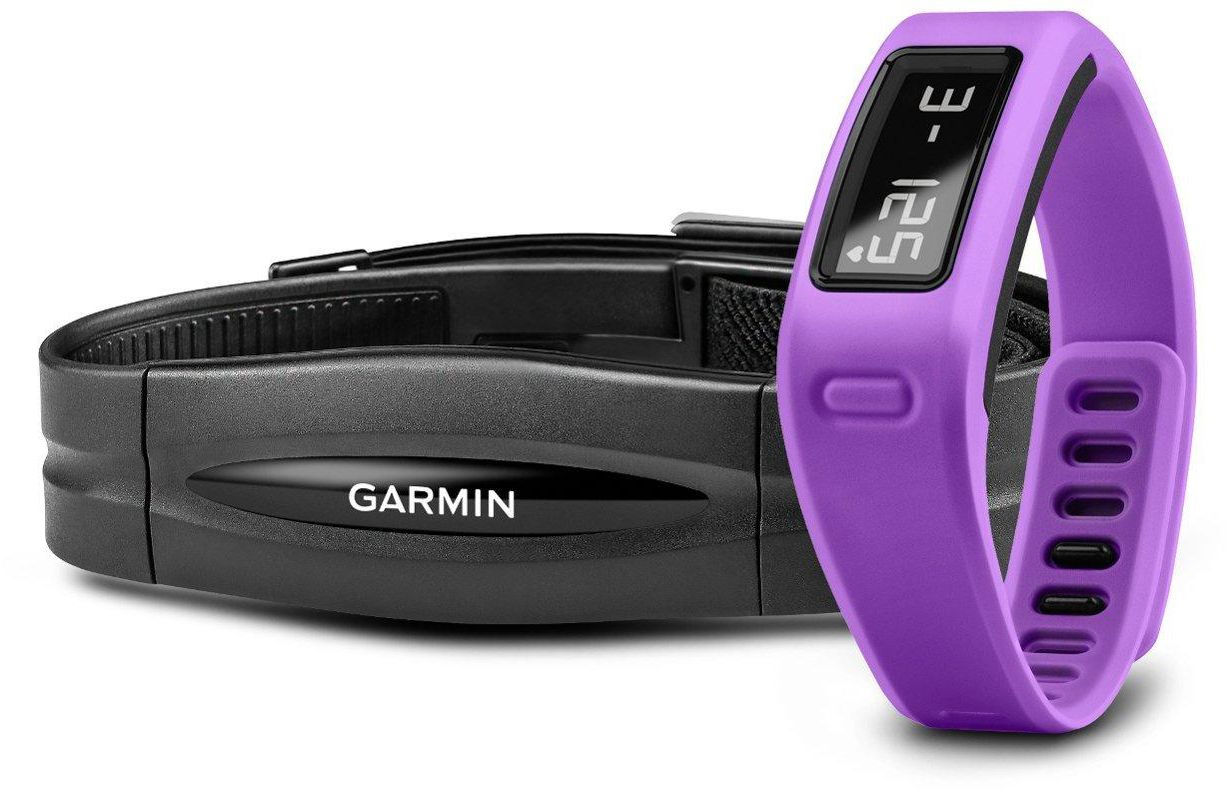 Garmin Vivofit Bundle Activity Tracker Fitness Band With Heart Rate Monitor Purple