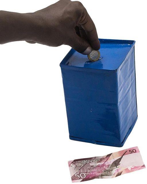 Hand Crafted Tin Piggy Bank Money Box