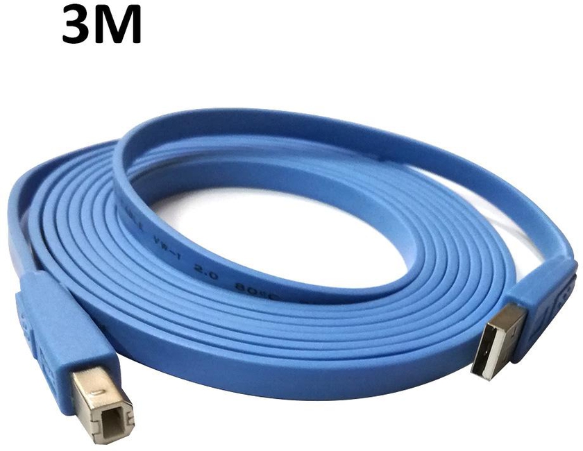 Havit 1.5M / 3M Flat Blue USB 2.0 Printer Cable