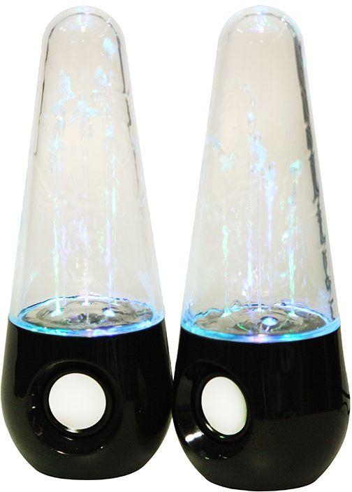 Pair Color LED Dancing Water Music Fountain Light Speakers for Laptop Phone Tablet