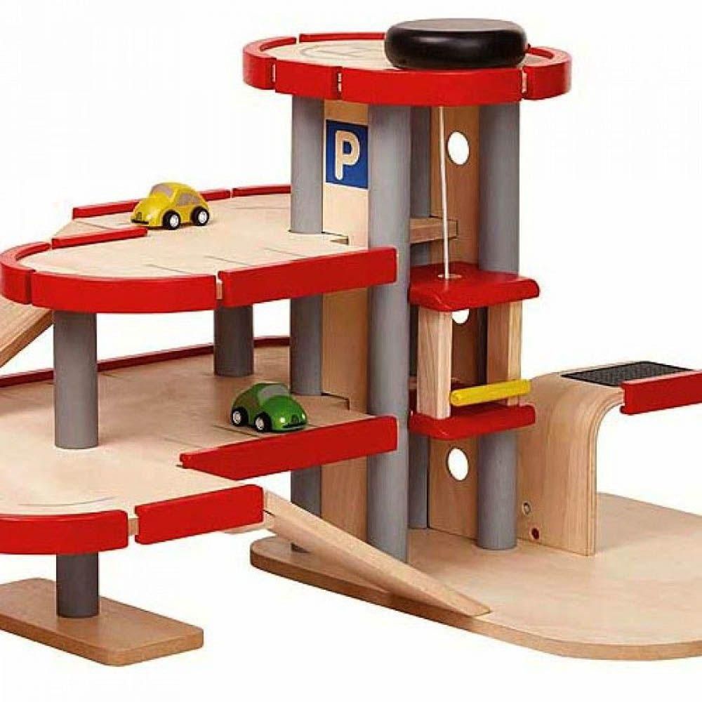 Plantoys - Wooden Parking Garage- Babystore.ae