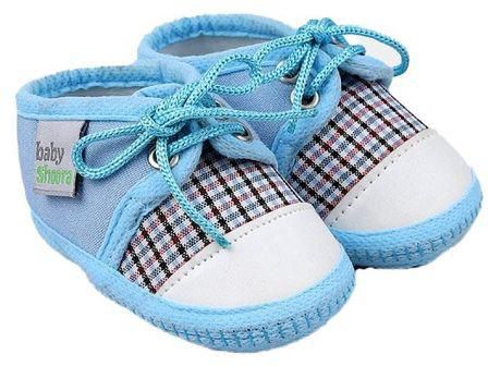 babyshoora Soft Flat Shoes For Babies - Sky Blue