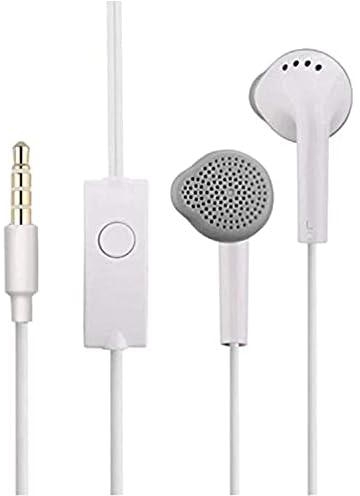 D2Q Original Wired Galaxy Earphones for All Samsung Smartphones with Mic | Pure Bass Sound | One Button Multi-Function Remote | Comfort fit | 6 Months Warranty (White)