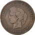 France in 1881 the current coin of 10 centimes bronze Portrait of Ceres