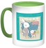 Love You Mom Printed Coffee Mug Blue/Green/White 11ounce