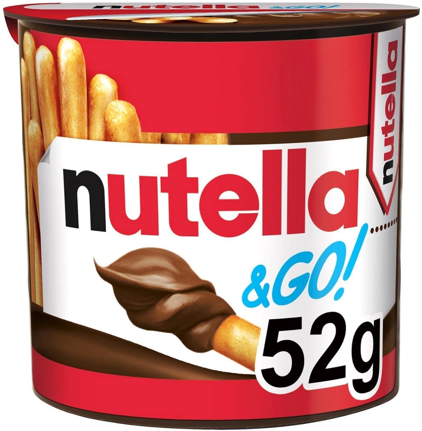 Nutella &amp; GO Chocolate Hazelnut Spread with Breadsticks 1 Pack 52g