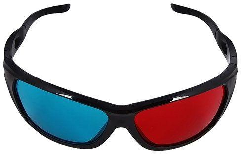 نظارة ثلاثية الأبعاد زرقاء/حمراء 3D نظارات شمسية لون ازرق و أحمر