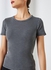 Ribbed Short Sleeve T-shirt Charcoal