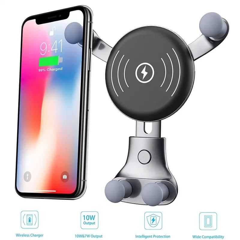 Wireless Car Charger Mount Fast Charging Air Vent Gravity Phone Holder Mobile Car Bracket 10W