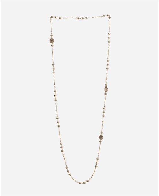 Variety Pearled Chain Necklace - White