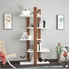 Marfy Touch Modern Wooden Shelf -160x80x35 Cm - Brown & White