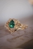 Artsy Emerald 2 Set Gold plated ring-Silver