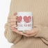 Skeleton Valentine Heart Candy Valentine's Day Printed Mug مج مطبوع لعيد الحب , مج سيراميك