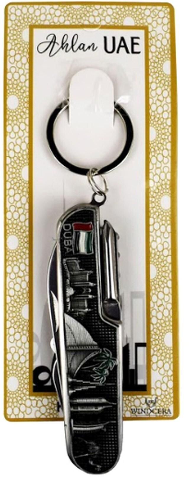 Ahlan UAE Dubai Themed Keychain Black