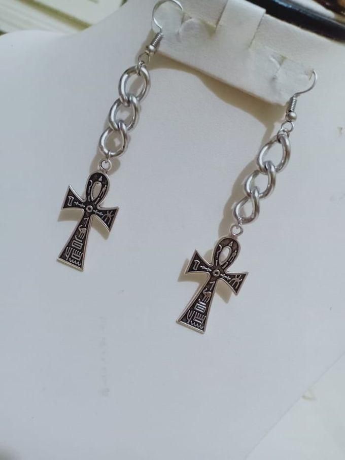 Silver Key To Life Earring