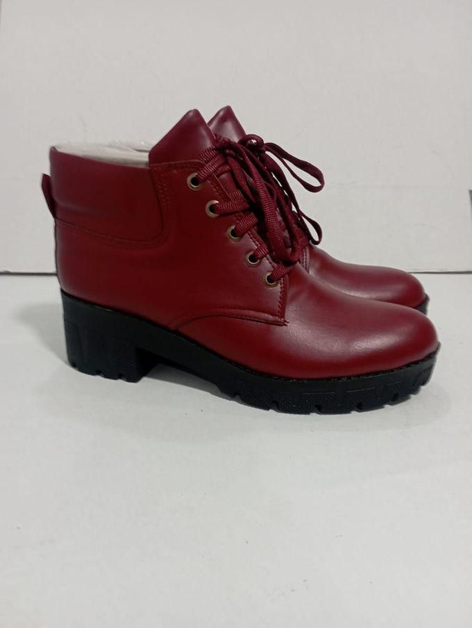 Women Verneh leather Shoes- burgundy