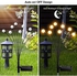 Solar Garden Lights Decoration - Upgraded Solar Powered Firefly Lights Waterproof 8 LED Solar Swaying Lights, Solar Outdoor Lights , Solar Pathway Lights for Yard Patio Decorative, Warm White 6 Pack