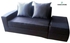 One Arm 2 Seater Sofa -Black And Ash (Delivery To Lagos Only)