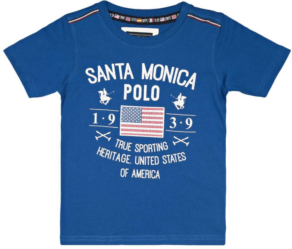 Santa Monica M167713C T-Shirt for Boys - 4 - 5 Years, Royal Blue
