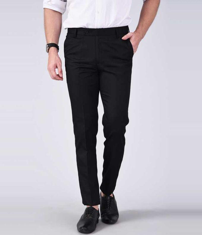 Men's Smart Corporate Quality Black Trouser (Men's Quality Plain Suit Trouser)