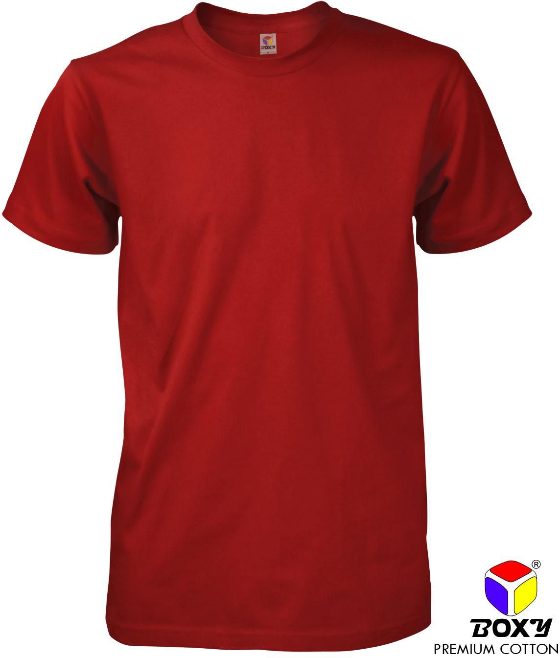 Boxy Premium Cotton Round Neck T-shirt - 7 Sizes (Red)