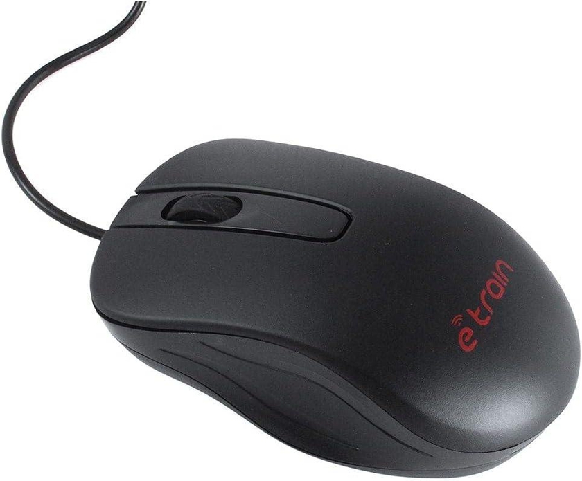 Etrain Wired Mouse, Black - MO660