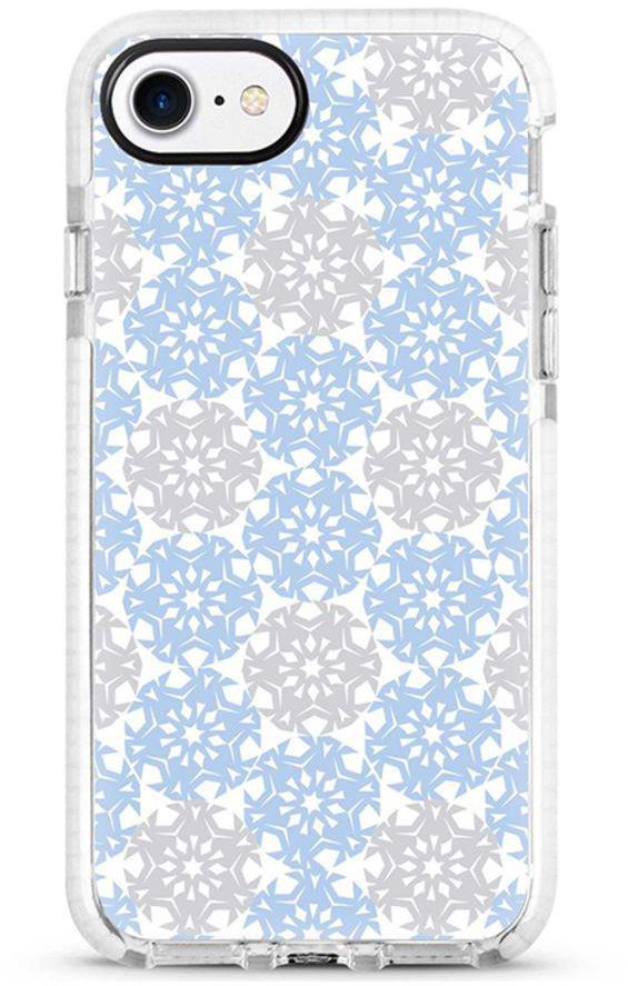 Protective Case Cover For Apple iPhone 8 Frozen Snowflakes Full Print