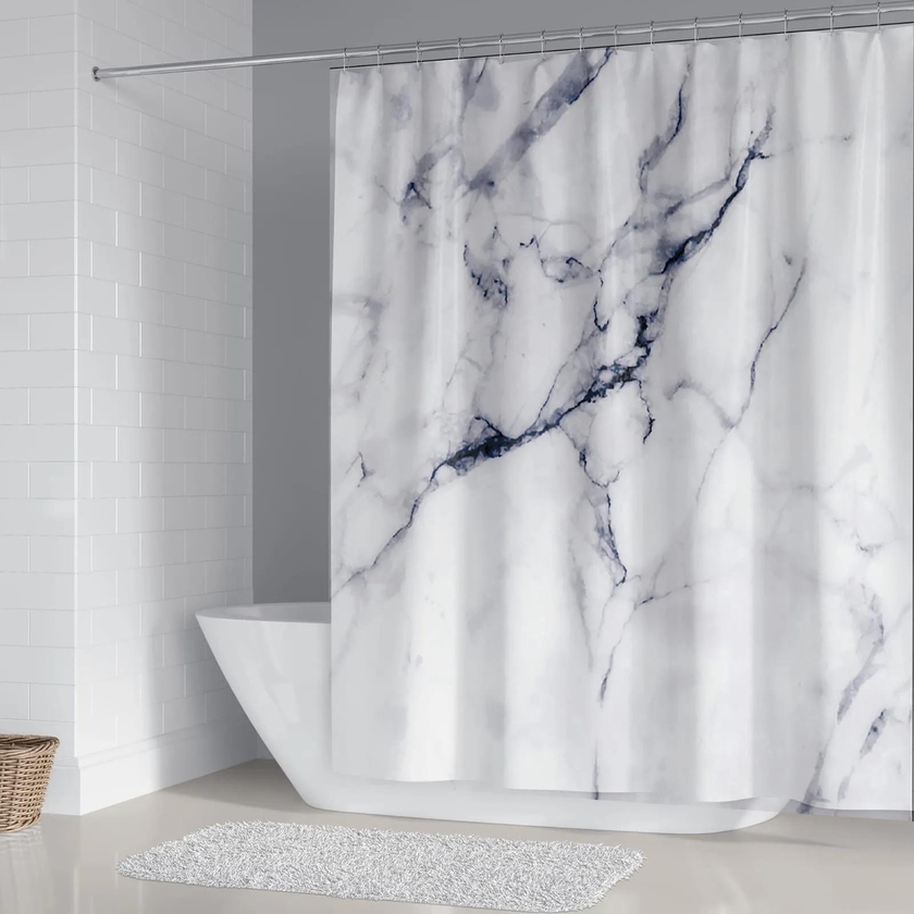 SHOWER CURTAIN. Abstract Marble Bathroom Shower Curtain Waterproof Polyester Shower Curtains Modern Luxury Artistic Aesthetic Shower Curtain with Hooks Decorative 180x180cm shower 
