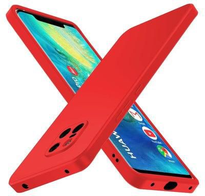 Soft Camera Protection Silicone Case with Microfiber Lining For Huawei Mate 20 Pro (Red)