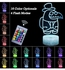 Among Night Light Table Lamp 3D Illusion Table Lamp for Kids with Remote Controller & 16 Colors Perfect Boys Bedroom Decoration Festivals Gift Choices for Game Lovers Boys