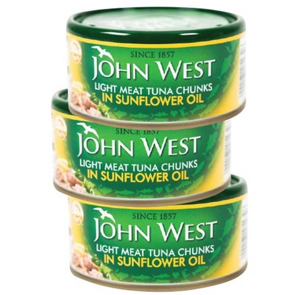 John West Tuna Chunks in Oil - 3 x 170 g