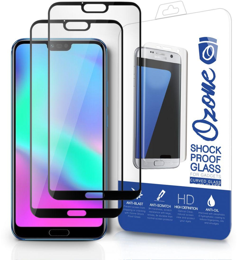 Ozone Huawei Honor 10 Tempered Glass Shock Proof Screen Protector (Pack Of 2) - Black