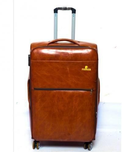 Pioneer PU Leather Pioneer travel suitcase-Brown