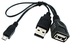 Universal Micro USB 5 Pin Host OTG Cable (Black)