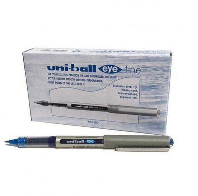 Uni Ball UB-157 مجموعة من 12 قلم يونى بول ازرق اللون